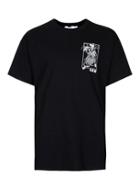 Topman Mens Black Printed Oversized T-shirt