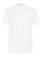 Topman Mens White Waffle Textured Short Sleeve Casual Shirt