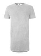 Topman Mens Mid Grey Grey Side Split Longline T-shirt
