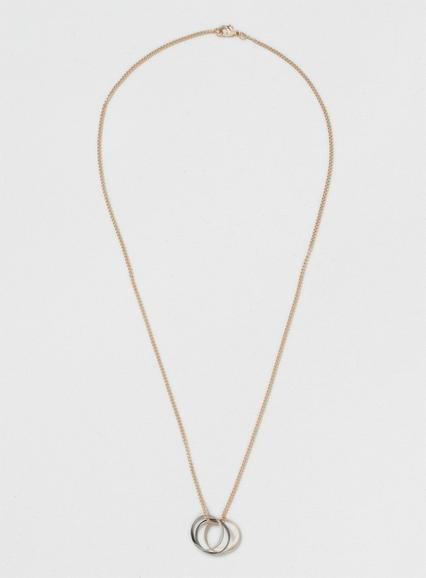 Topman Mens Grey Rings On Chain Necklace*