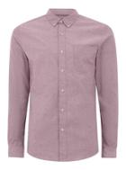 Topman Mens Purple And White Muscle Fit Long Sleeve Oxford Shirt