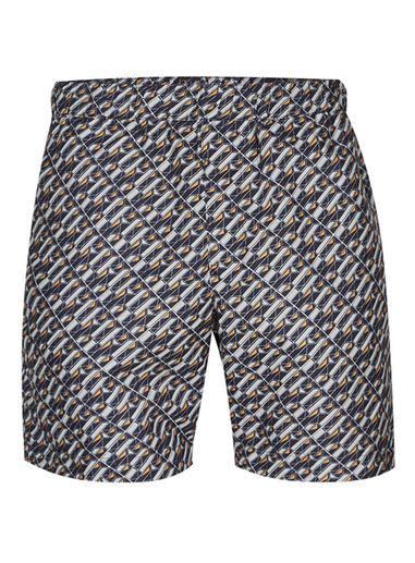 Topman Mens Multi Topman Premium Geometric Print Shorts