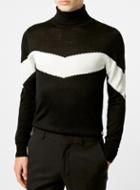 Topman Mens Rouges Of London Black Roll Neck Jumper