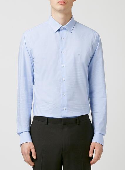 Topman Mens Calvin Klein Blue Gingham Shirt