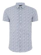 Topman Mens White And Blue Floral Shirt