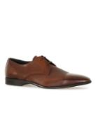 Topman Mens Brown Tan Leather Toecap Formal Shoes
