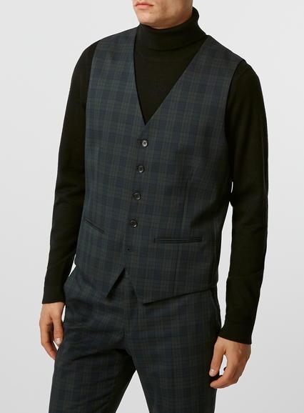 Topman Mens Selected Homme Green Vest
