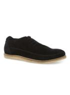 Topman Mens Black Suede Side Lace Shoes