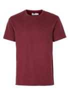 Topman Mens Red Burgundy Nibble Effect T-shirt