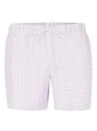 Topman Mens Pink Stripe Spliced Swim Shorts