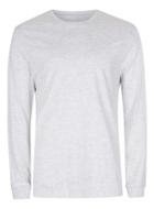 Topman Mens Light Grey Marl Long Sleeve T-shirt