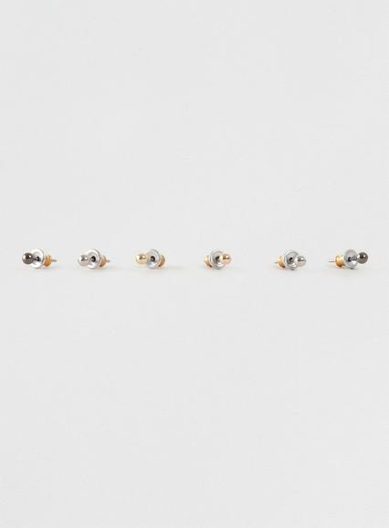 Topman Mens Grey Mini Ball Stud Earrings Multipack*