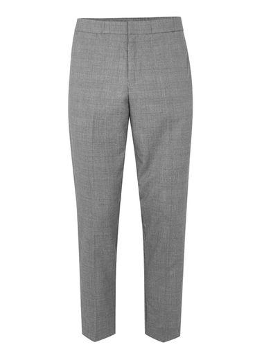 Topman Mens Mid Grey Gray Check Smart Joggers