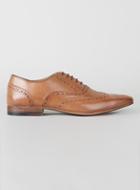 Topman Mens Brown Tan Leather Oxford Brogues