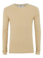 Topman Mens Stone Skinny Fit Ribbed T-shirt