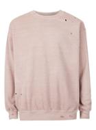 Topman Mens Topman Finds Dusty Pink Distressed Sweatshirt