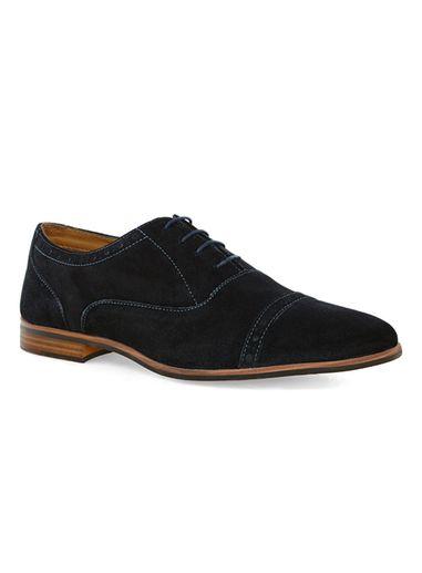 Topman Mens Navy Suede Oxford Brogues