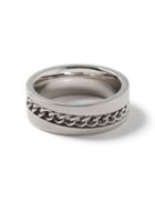 Topman Mens Silver Look Chain Ring*