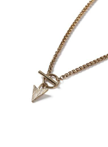 Topman Mens Gold Look T-bar And Arrow Pendant Necklace*