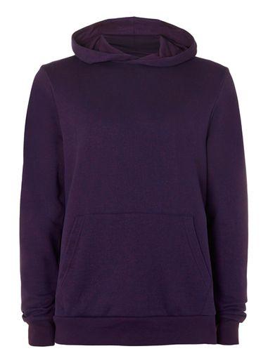 Topman Mens Blue Purple And Burgundy Salt And Pepper Classic Fit Hoodie