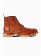 Topman Mens Brown Tan Leather 'luna' Boots