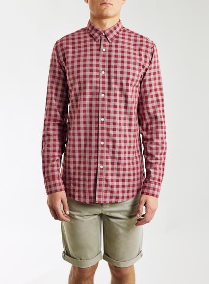 Topman Mens Selected Homme Red Check Shirt