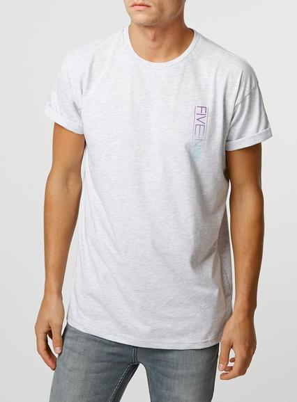 Topman Mens Grey Printed Roller T-shirt