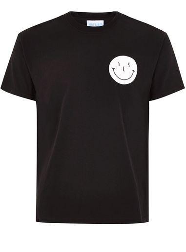 Topman Mens Blue Rinse Vintage's Black 'yes' T-shirt*