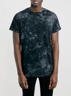 Topman Mens Black Antarctic Wash Roller Fit T-shirt