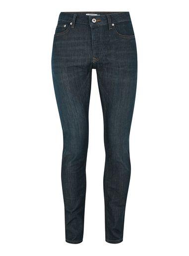 Topman Mens Light Blue Coated Stretch Skinny Jeans