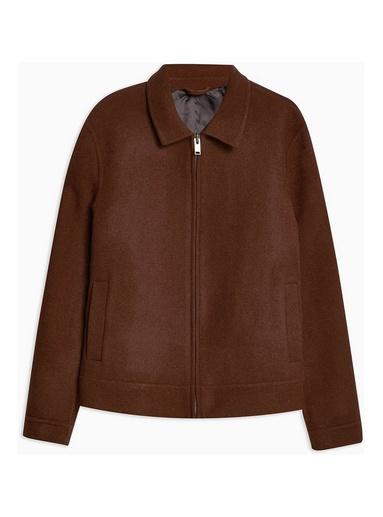 Topman Mens Selected Homme Brown Jacket