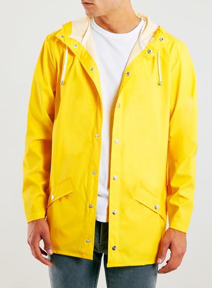 Topman Mens Yellow Short Jacket By Rains