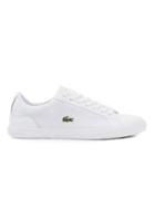 Topman Mens Lacoste White Mesh Panel Leather Sneakers