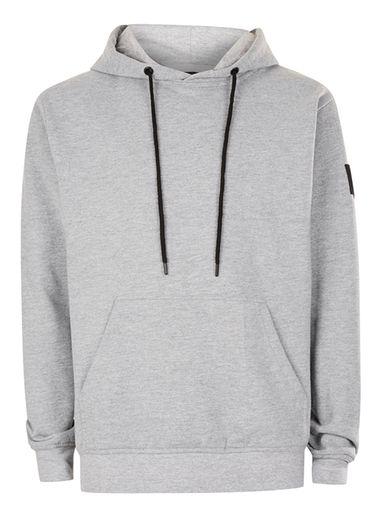Topman Mens Nicce Grey Marl Soft Touch Hoodie