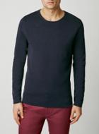 Topman Mens Selected Homme Blue Crew Neck Sweater