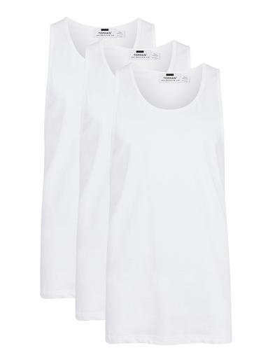 Topman Mens White Muscle Tank Multipack*