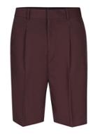 Topman Mens Red Burgundy Drop Crotch Twill Shorts
