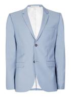 Topman Mens Dusty Blue Twill Skinny Fit Suit Jacket