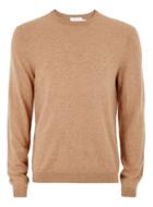Topman Mens Brown Camel Cashmere Sweater