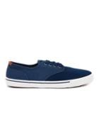 Topman Mens Blue Navy Mesh Plimsolls