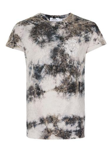 Topman Mens Grey Wash No Worries Muscle Fit T-shirt
