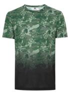 Topman Mens Khaki Camouflage Fade T-shirt