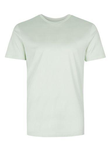 Topman Mens Topman Premium Mint Green Mercerised Cotton T-shirt