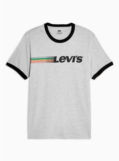 Levi's Mens Grey Levi's Gray Ringer Style T-shirt