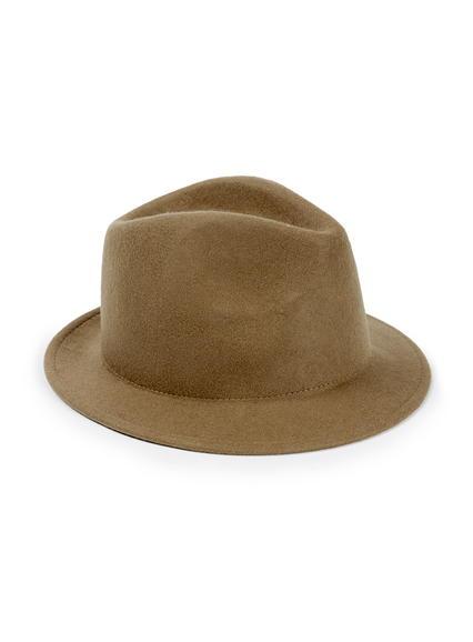 Topman Mens Brown Camel Flat Brim Trilby Hat
