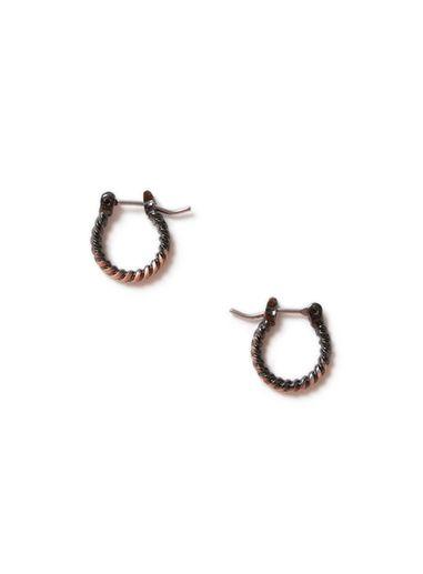 Topman Mens Grey Two Tone Hoop Earrings*