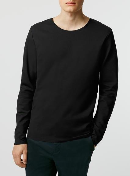 Topman Mens Selected Homme Black Long Sleeve T-shirt