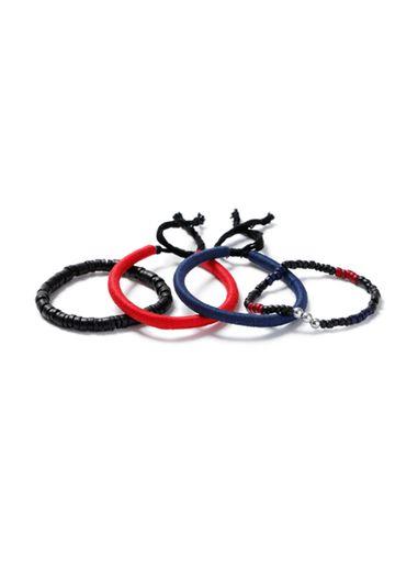 Topman Mens Red And Blue Bracelet Pack