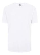 Topman Mens White Zip Hem T-shirt