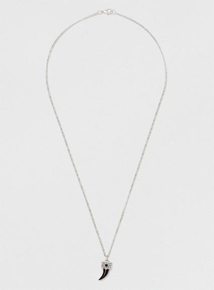 Topman Mens Metallic Engraved Tusk Necklace*